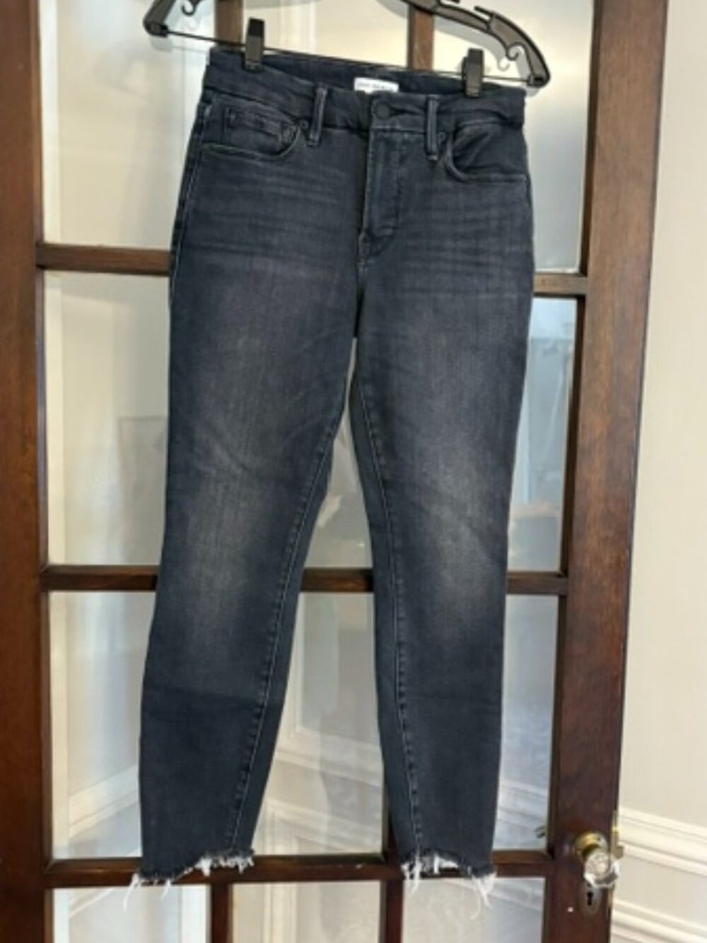 Good American Black Skinny Jeans, Size 2
